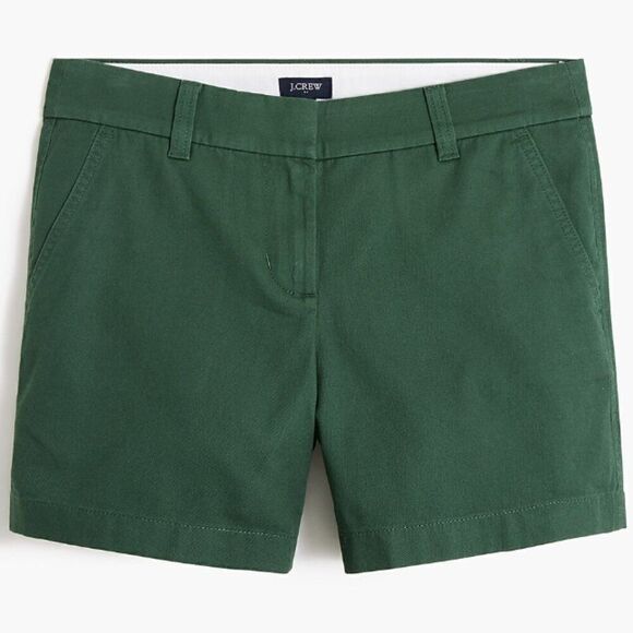 J. Crew Factory 5" classic chino short in green NWOT size 12 - Picture 1 of 10